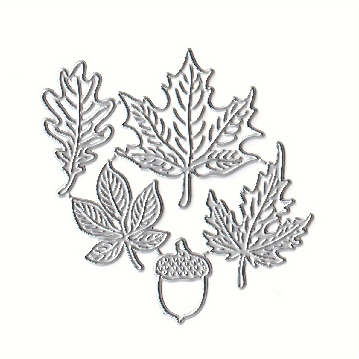 TEMU Retro Maple Leaves Nut Forest Metal Cutting Dies Stencils For Diy Scrapbooking Decorative Embossing Diy Paper Cards