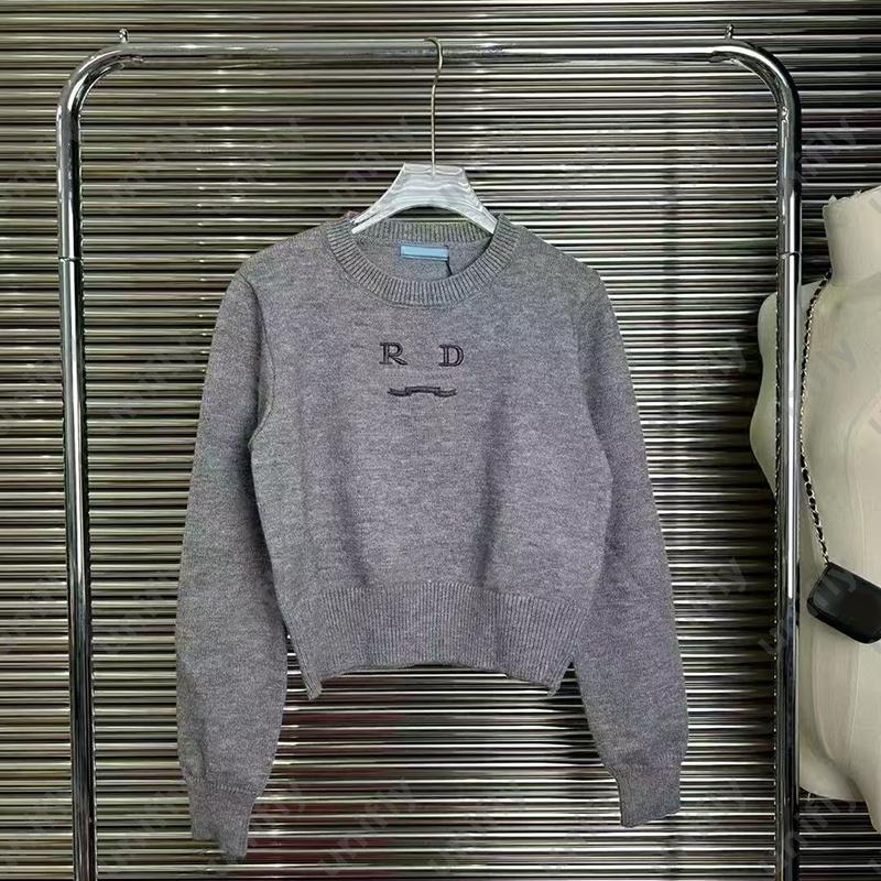 Embroidered Sweater Lady Tops Designer Knit Shirts Long Sleeve Tee Luxury Clothes Womens Sweaters Knitting Pullover Outwear -8 DPD2508134