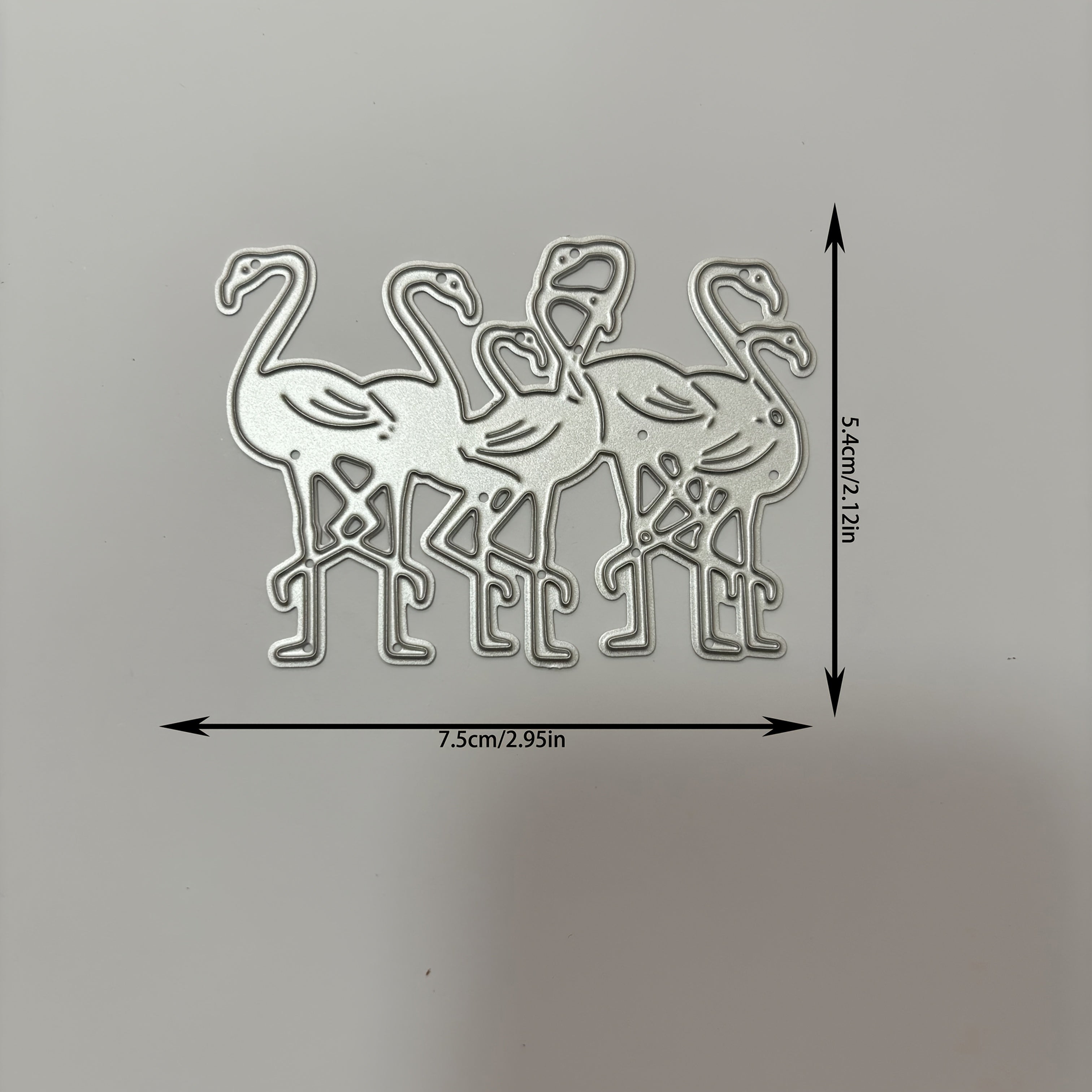 TEMU Flamingo Metal Cutting Die - Versatile Diy Craft Tool For Scrapbooking, Photo Albums, Greeting Cards And Home Decor - Holiday And Crafting With