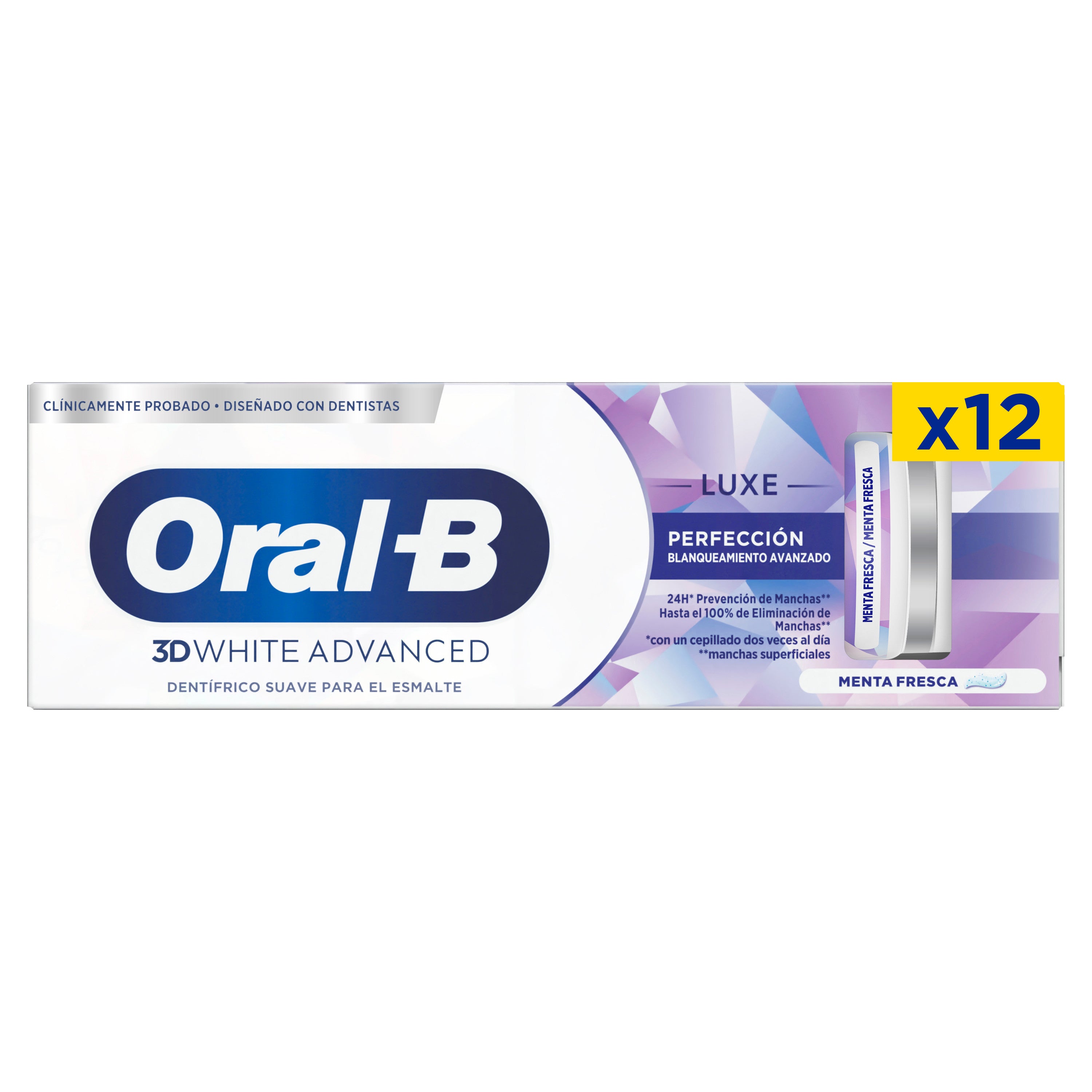 Oral-B Pasta de Dientes 3D White Luxe Perfección  - Pack de 12