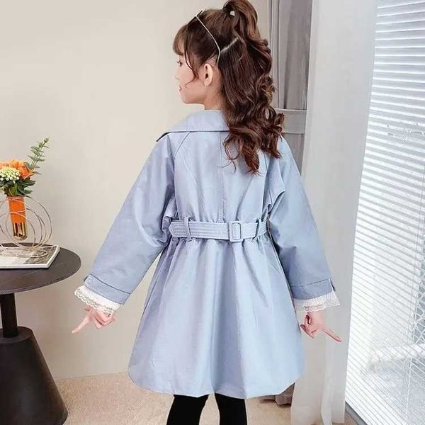 Womens jacket childrens double chest lapel collar long sleeved jacket childrens winter collar with casual slim fit jacketW240726