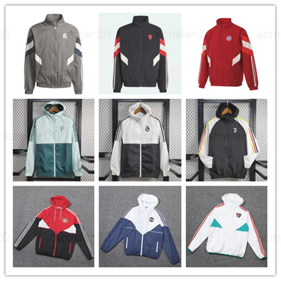 Men 2024 2025 Football jackets Tracksuits hoodie sport windbreaker running fashion multiple colour outerwear coats Italia thin jacket