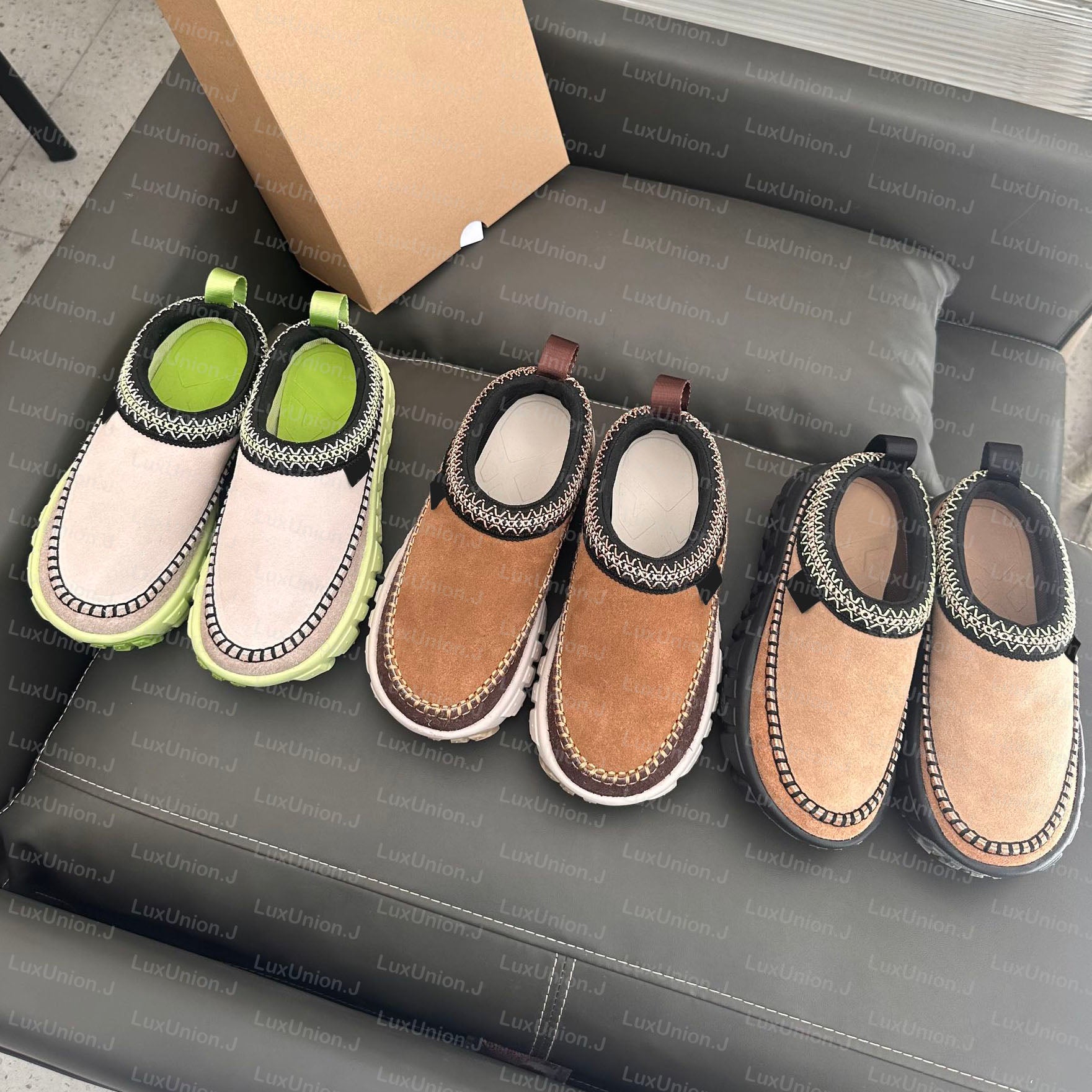 Australia Venture Daze Mule Slides Designer Tasman Slippers Thick Tires Sole Tazz Platform Sandals Suede Leather Casual Shoes Women Thick-Soled Tyre