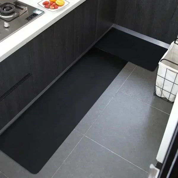 Kitchen long carpet waterproof PVC floor mat anti slip leather carpet home decoration black waterproof area carpet Alfambra De Cocina 241209