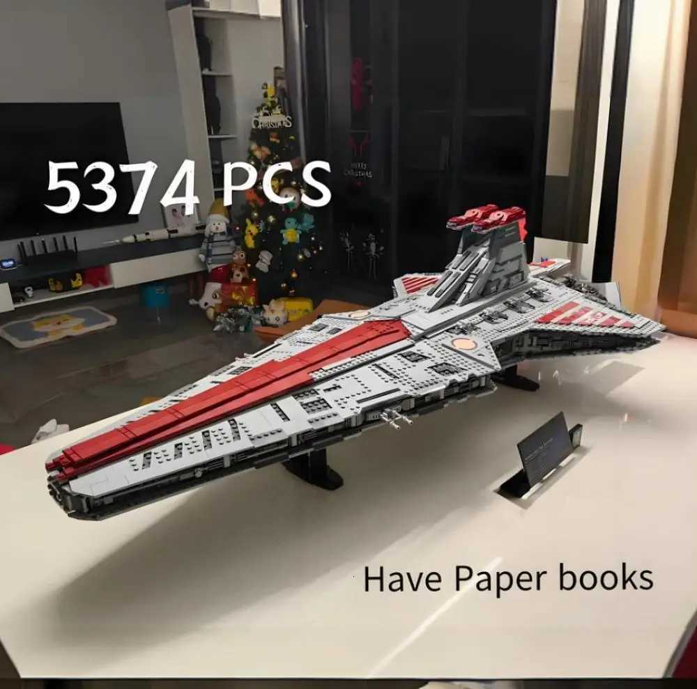5374pcs Wars Stars Battle Biggest Venator-class Republic Attack Cruiser 75367 Assemble Puzzle Model For Adult Birthday Gifts Z250718