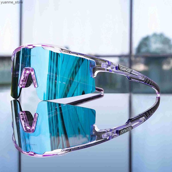 Outdoor Eyewear Kapvoe Polarized Man Cycling Sunglasses Woman Cycling Glasses Outdoor Sports Glasses UV400 Bicycle Eyewear TR90 Bike Goggles