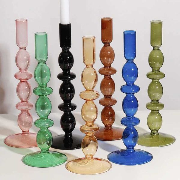 Candle Holders Glass candle holders Decoration Maison Scented candle holder Romantic Dinner candlestick Party restaurant room home decor