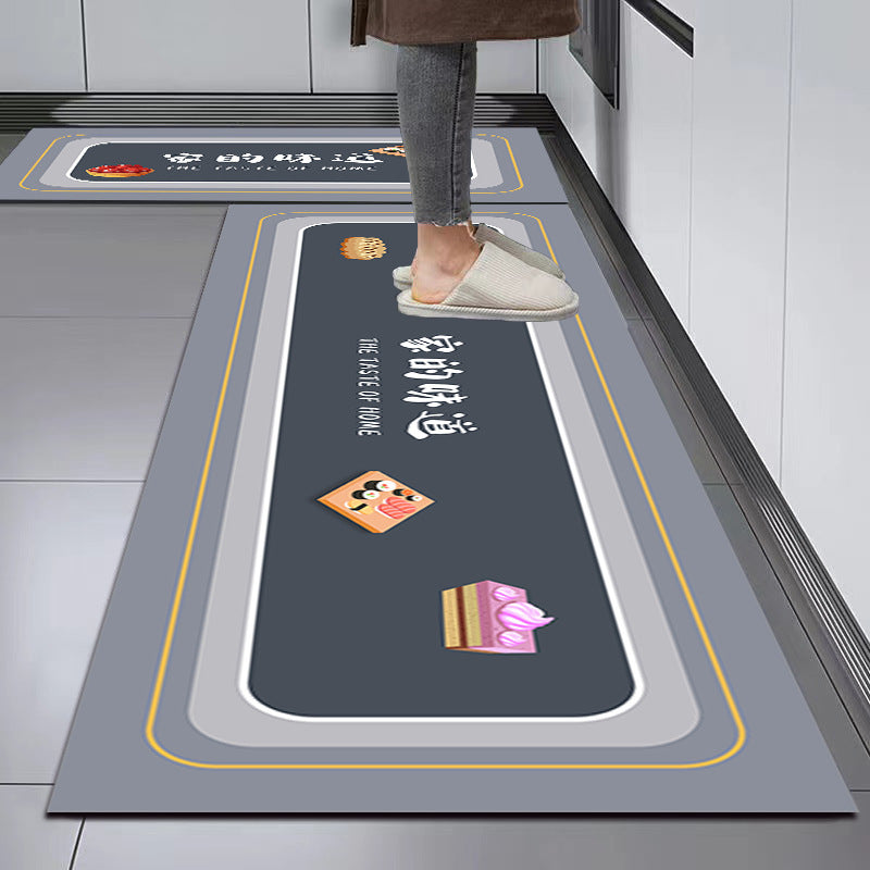Kitchen Floor Mats Oil-proof Non-slip Absorbent Foot Mats Household Dirt-resistant Washable Wipeable Carpet Door