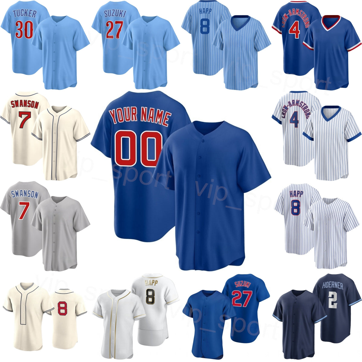Team Baseball 7 Dansby Swanson Jerseys Men Youth Women 27 Seiya Suzuki 30 Kyle Tucker 2 Nico Hoerner 8 Ian Happ 4 Pete Crow-Armstrong 2025-26 City C