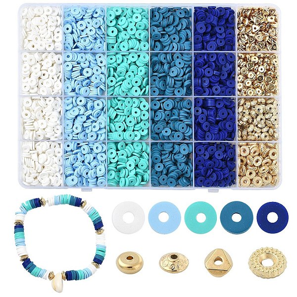 DIY Disc Polymer Clay & CCB Plastic Beads Jewelry Making Findings Kits