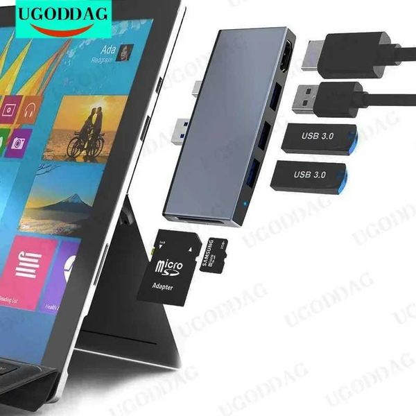 Other Computer Accessories 6-in-1 USB 3.0 docking station adapter Surface Pro-4-5-6 hub docking station HDMI compatible 4k HD converter J240