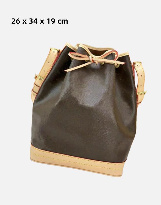 2024 Mirror Quality Bags Designer Tote Handbag Women NEONOE Bucket Fashion Crossbody Ladies Leather Drawstring Shoulder Bag Wallets 34cm