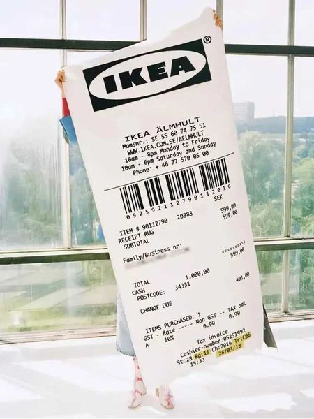 Carpet Fashion Carpet Receipt Carpets Shopping Receipt Floor Mat Carpet Non-slip Rug Door Wall Tapestry Bathroom Rugs Home Decoration T24042