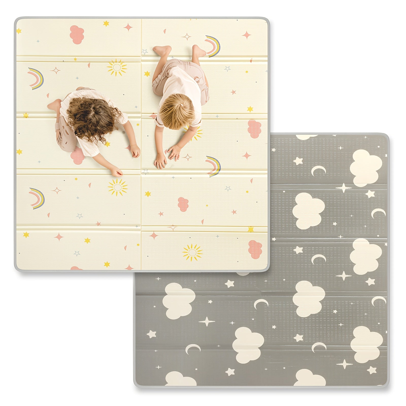 TEMU Extra Large Foldable Abc Padded Play Mat, Reversible Baby Play Mat, Non-toxic Baby Mat For Floor, Foam Play Mat For Infants Toddlers Tummy Time,