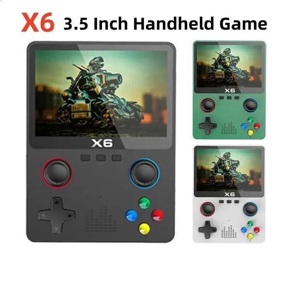 X6 Game Console Retro Video 35inch IPS Screen Portable Handheld Player 10000Classic Games Childrens Gifts 240824