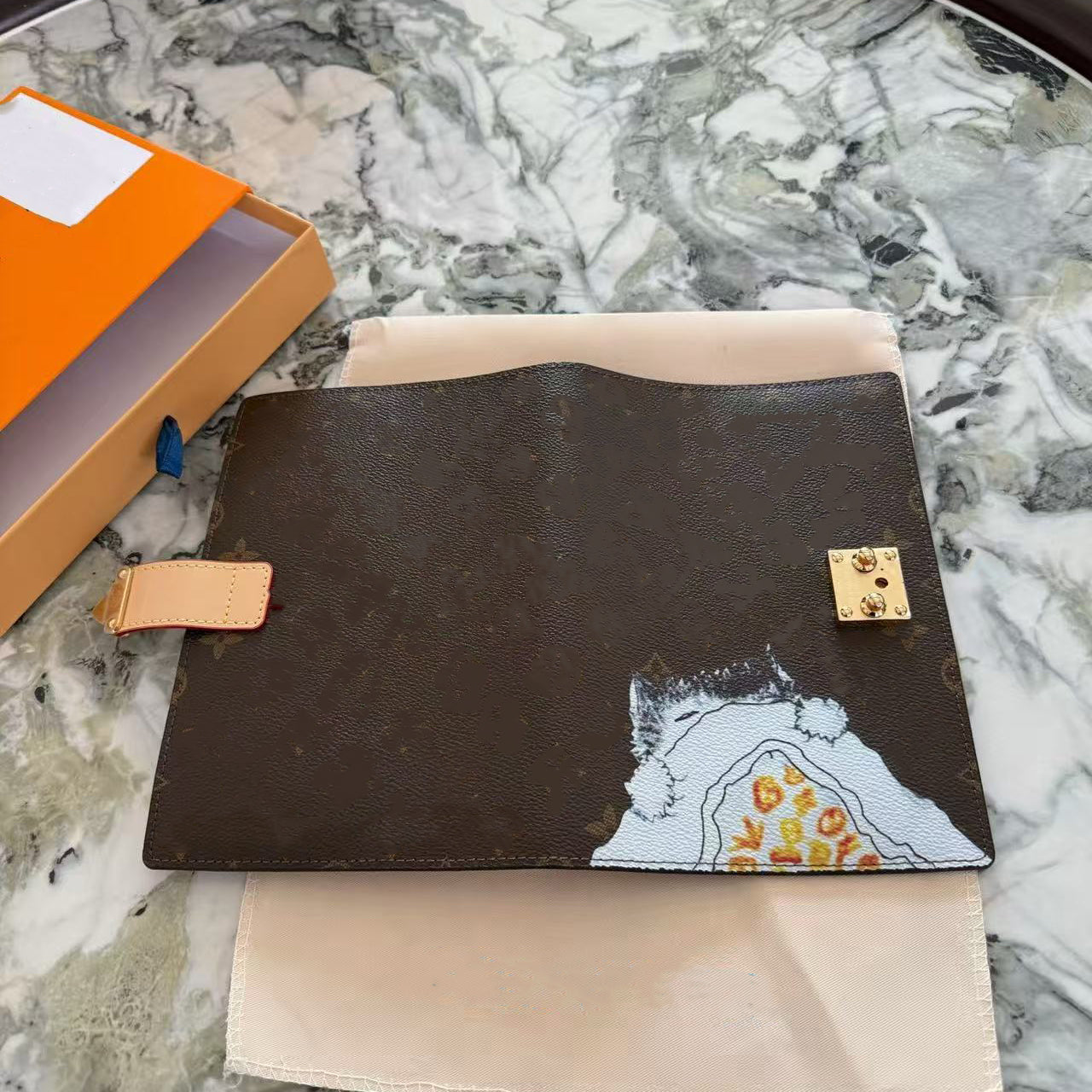 Designer Jane Notebook Grace Cat Desk Agenda Cover Notebook Leather Old Flower Cartoon Business Work Meeting Note Card Case Holder Wallets Passport