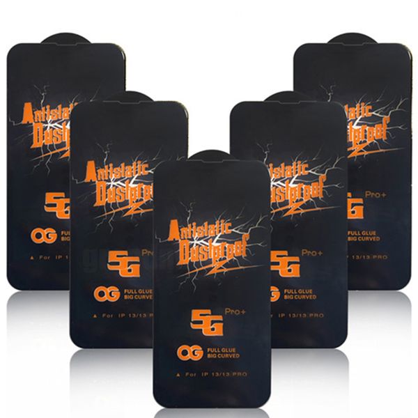 Screen Protector For iPhone 15 Pro Max 14 Plus 13 Mini 12 11 XS XR X 8 7 SE OG Tempered Glass Full Cover Anti Static Film Premium Explosion