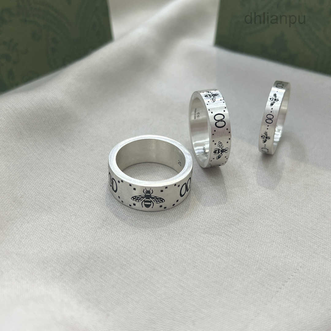 Silver Luxurys Designers Ring Rings For Women men Vintage Simplicity Bee pattern Jewellery Casual Party beach