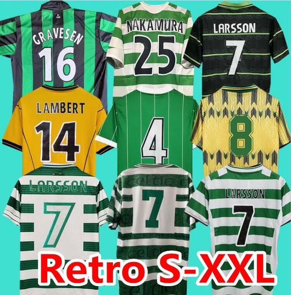 1995 1997 1998 1999 retro soccer jerseys 01 03 05 07 89 91 92 95 96 97 98 99 football shirts LARSSON Sutton NAKAMURA KEANE black Sutton 2005