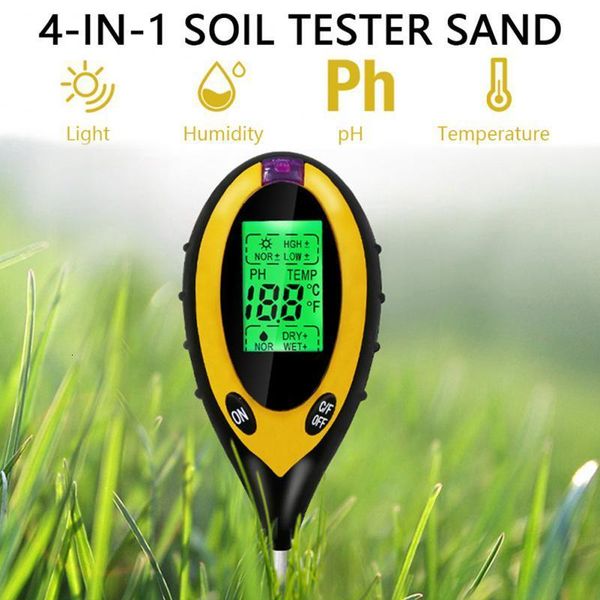 PH Meters 4 In 1 Digital soil tester Soil PH Monitor Temperature Moisture meter soil detector Sunlight Tester for Gardening Plants Farming 2