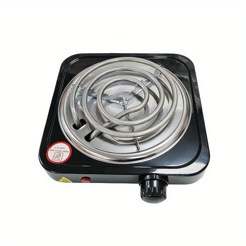 TEMU Portable Electric Stove With Adjustable Rotary Temperature Control & 1000w Fast Heating - Compact Tabletop Hot Plate For Home, Camping, Dorm,