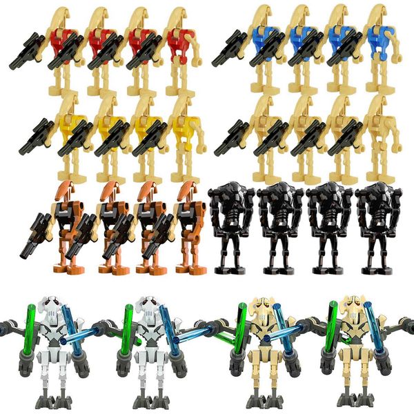 28 Pieces Clone Soldier Battle Droid Battle Pack Set for Kids Combat Robot Figures Assembly Models Puzzle Building ToysC250109