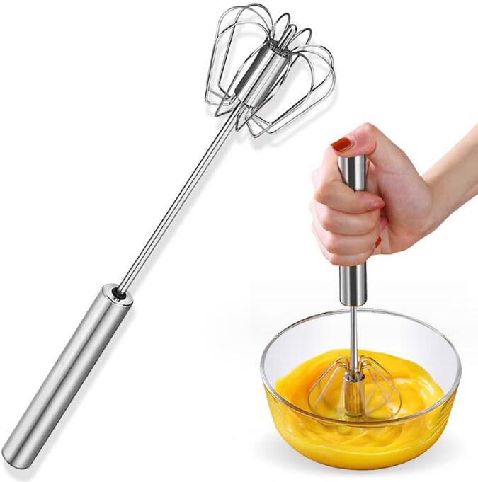 Stainless Egg Beater Semi-Automatic Egg Tools Egg Stiring Cream Whipper Whisk Manual Mixer Household Kitchen Utensils Eggs Hand Blender Accessories