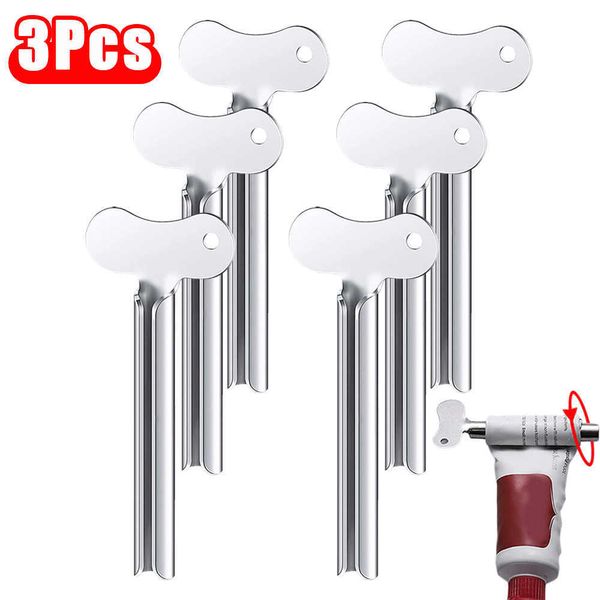 Update New 3Pcs Stainless Steel Toothpaste Rolg Press Facial Cleanser Squeezer Dispenser Tool Household Bathroom Accessories