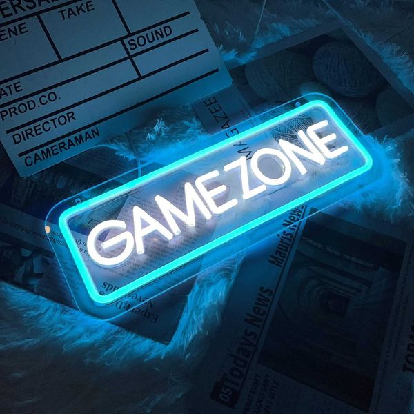 New Arrival Game Zone Neon Signs Gaming Light Neon Sign for Gamer Room Decor for Wall Decorcustomization Led Signs Gifts for Gamer Z250118