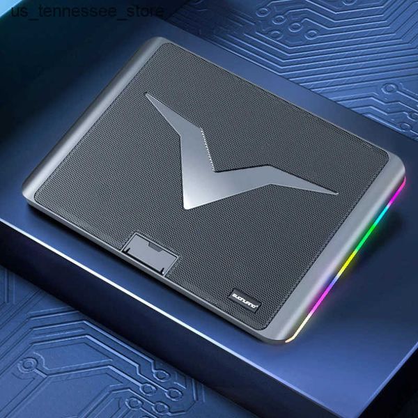 Laptop Cooling Pads RGB Lighting Laptop Cooling Pad Two Fan 3200 RPM Silent Cooling Radiatior Gaming Laptop Cooler 11-17 inch PC Notebook St