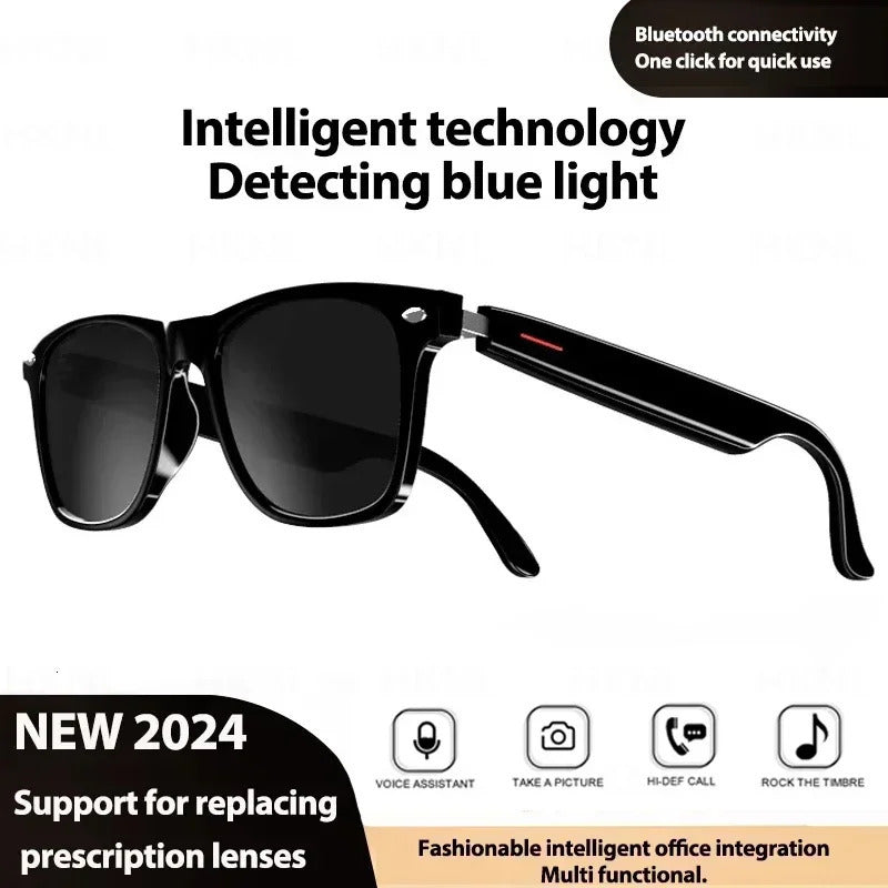 2024 Camera Smart Music Sunglasses Earphones Wireless Bluetooth Headset HIFI Sound Headphone Driving Glasses Hands-free Call 241128