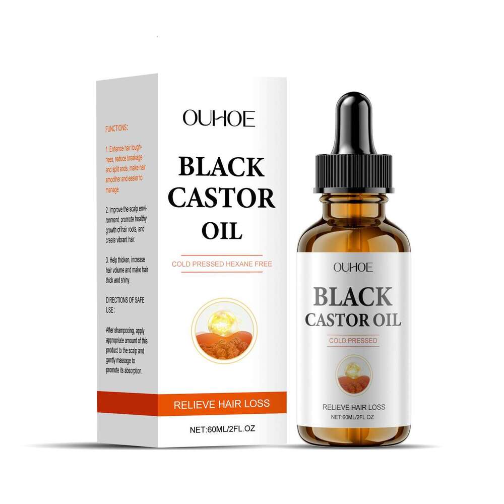 ouhoe Black Castor Nourishes Scalp Smooth Moisturizes Lightweight Hair Care Essence Oil