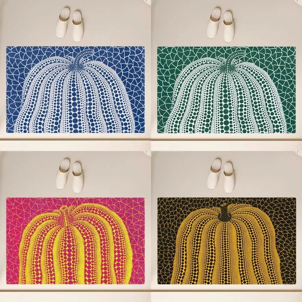 Yayoi Kusama Art Floor Mat Anti-Slip Bathroom Kitchen Bedroom Living Room Entrance Rug Home Decor 240821