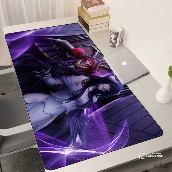 Mouse Pads Wrist Rests Albedo Large Mouse Pad Anime Overlord Pc Gamer Cabinet Keyboard Mausepad Computer Gaming Accessories Table Rug Desk M