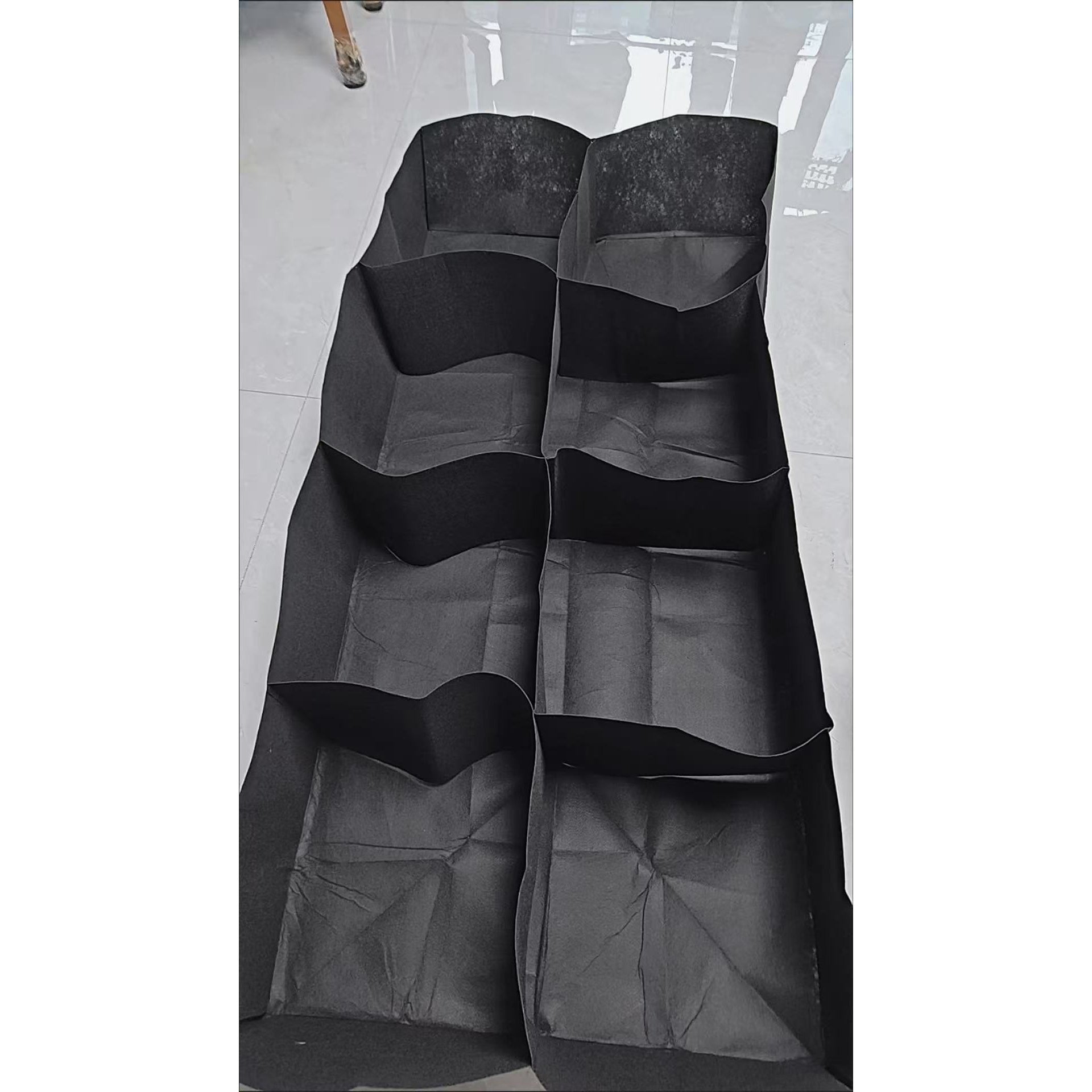 TEMU 1pc, (1.9x3.9 Feet-120*60*30cm) Planting Bag -thickened Non-woven Fabric Design, 8-compartmentzoning, Raised Drainage And Root Rotprevention,