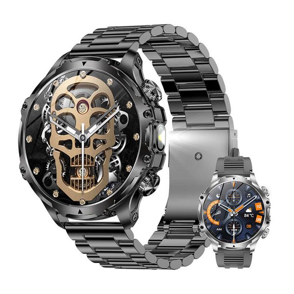 2024 AK75 Smart watch 1.85Inch 700mAH Sport Flashlight BT Call blood pressure monitoring Waterproof Smartwatch for Men