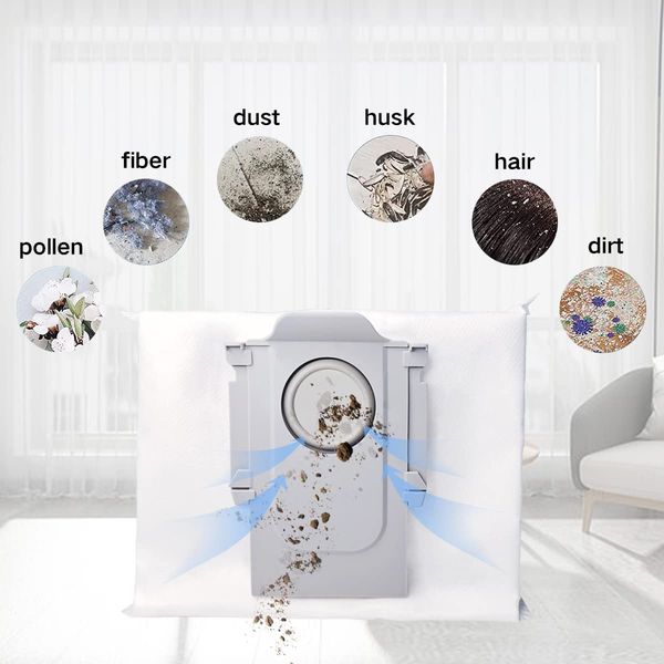 Disposable Dust Bag For Roborock S8 Pro Ultra - S8+ - G20-S7 MaxV Ultra - Q5 - Q5+ - Q7+- Q7 Max+ Vacuum Cleaner Auto-Empty Dock