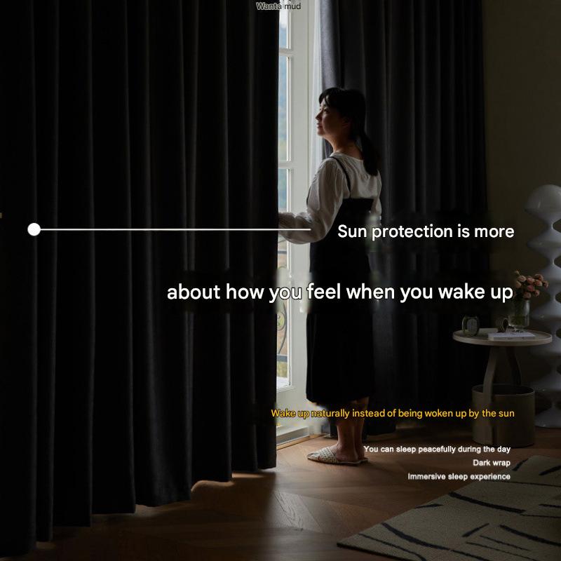 YL-36874 curtain special price living room bedroom blackout curtains hook type floating curtains rental room door curtains wholesale