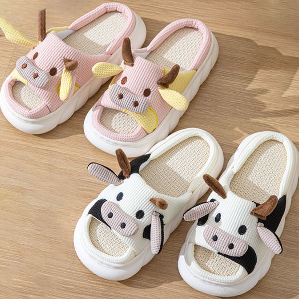 en Cow Slippers - Breathable Indoor Sandals for Men and Women dh5727163