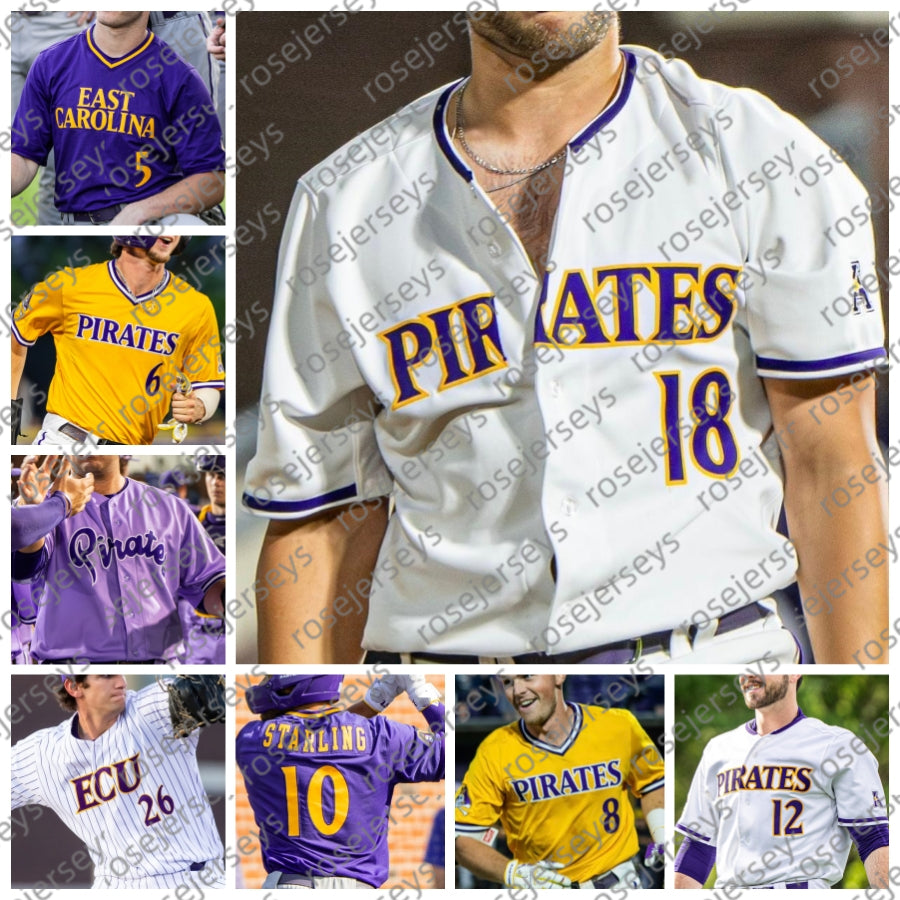 East Carolina Pirates 2024 ECU Baseball Parker Byrd Zach Root Trey Yesavage Alec Burleson Gavin Williams Carter Cunningham Ryley Johnson Men Women Y