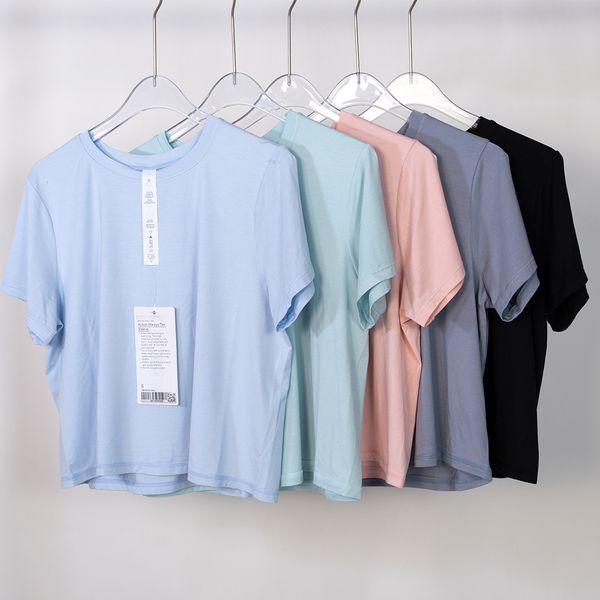 L181 Women&#039;s Yoga Sports Modal Short Sleeve Action Always Crop Top T-shirt Crew Neck Fitness Sportwear