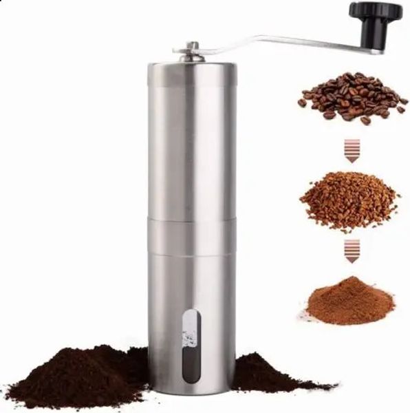 Manual coffee grinder portable bean mini stainless steel simple manual grinding and foaming machine kitchen accessories tools 241014