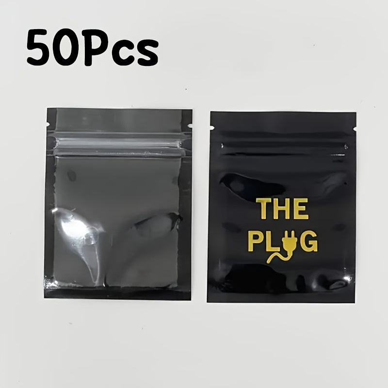 TEMU Pack Mylar Ziplock Bags, 2. 95x3. 94 Inch, Reusable Aluminum Foil Pouches With Clear Window, Smell-proof, Sealable For Sour Candy, Gummy Snacks,