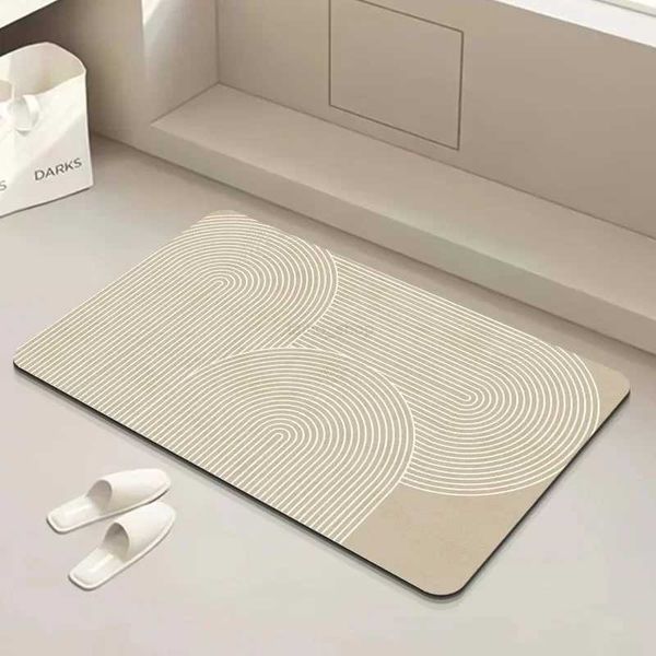 1Pc Non-Slip Bath Mat Diatomite Mat with Rubber Padding Soft Absorbent Bathroom Rug diatomite mud floor mats for Hallway ShowerXJ240807