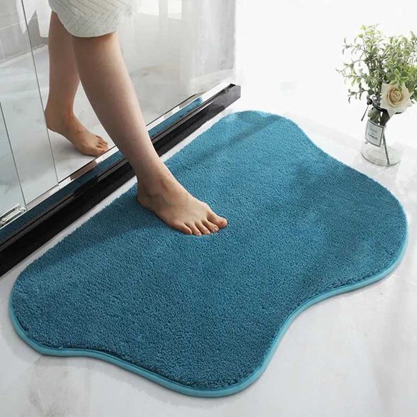 High-hair Bathroom Toilet Door Absorbent Floor Mat Carpet Bedroom Non-slip Foot Pad Bath Rug Bathroom Mat Kitchen MatC241227