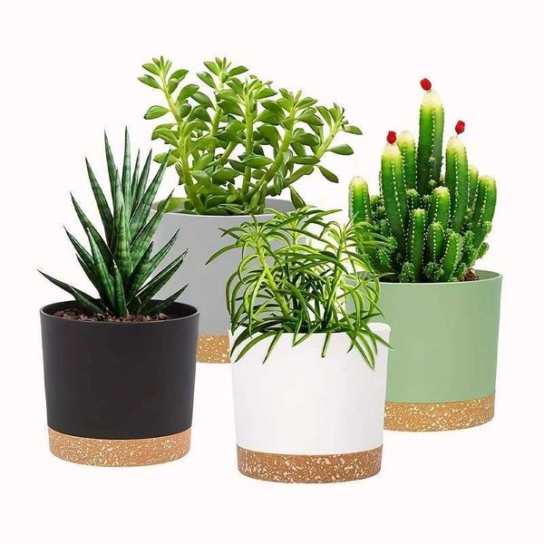 Planters Pots 4pcs Flowerpot Removable Bottom Round Flower Pot Detachable Bottom Flower Pot Home Supplies Breathable Flower Pot S2412234