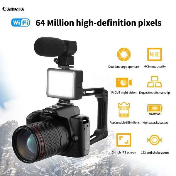 Digital Cameras 6400 Megapixel High definition WiFi Camera 4k Dual Night Vision DV DSLR 231206