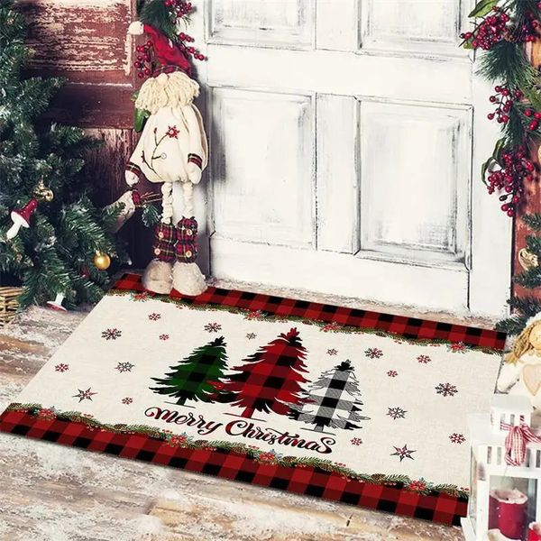 Christmas Decoration Floor Mat Entrance Door Bedroom Bathroom Non slip Carpet Merry Navigation Years Gift 240927