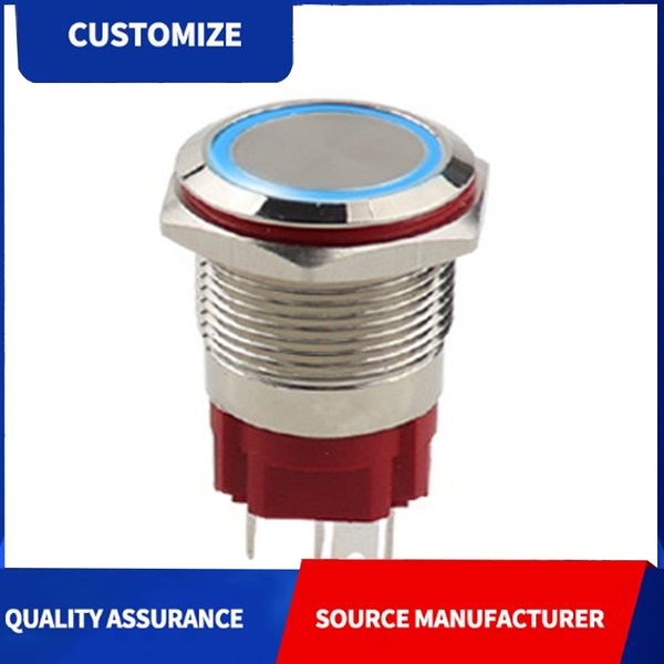 M19 ring light metal button switch waterproof anti-vibration gadgets metal button wholesale