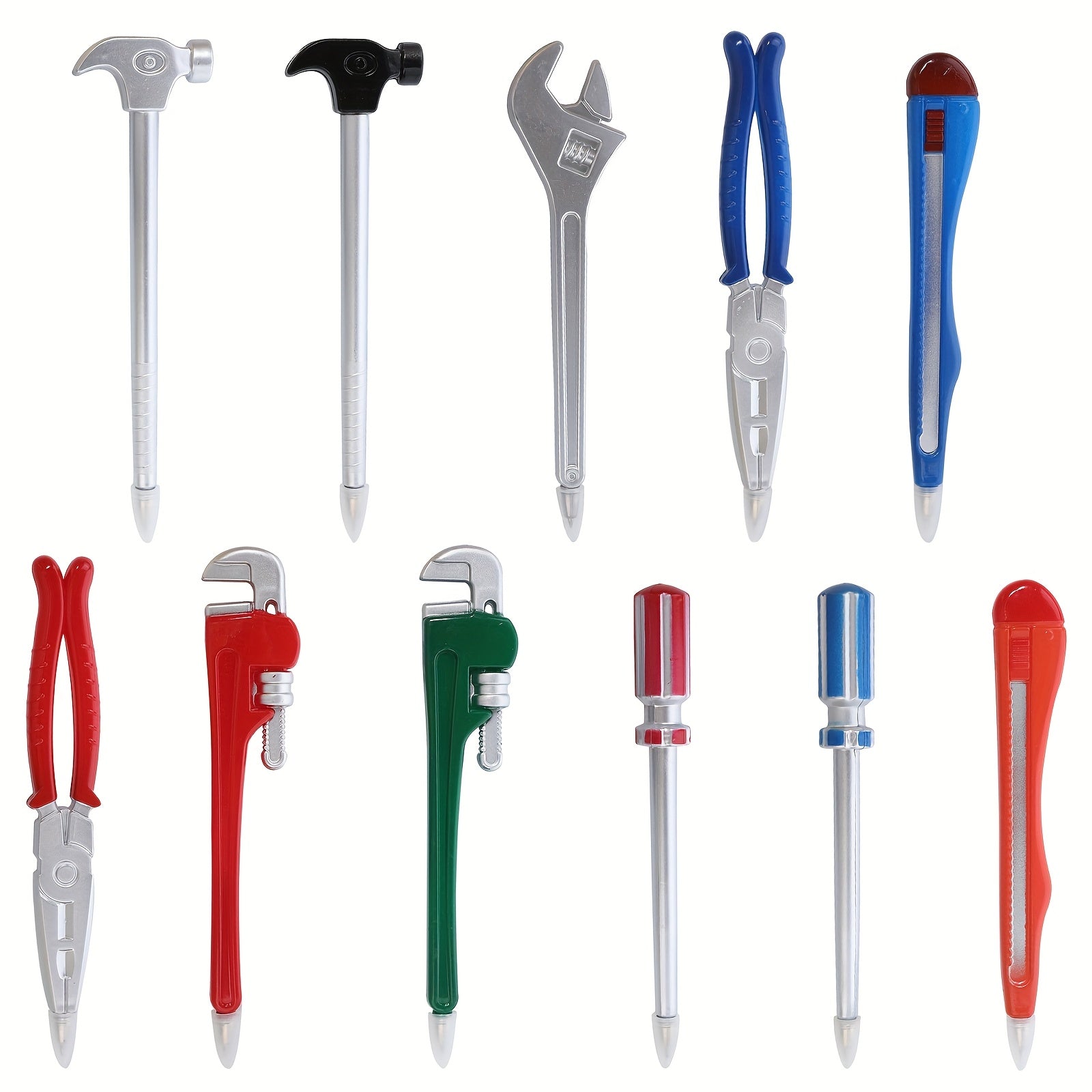 TEMU 11pcs-22pcs Novelty Tool Pens Set, Repair Tools Shaped Writing Ballpoint Pens Black Ink Hardware Shaped Fun Pens For School Stationery Office